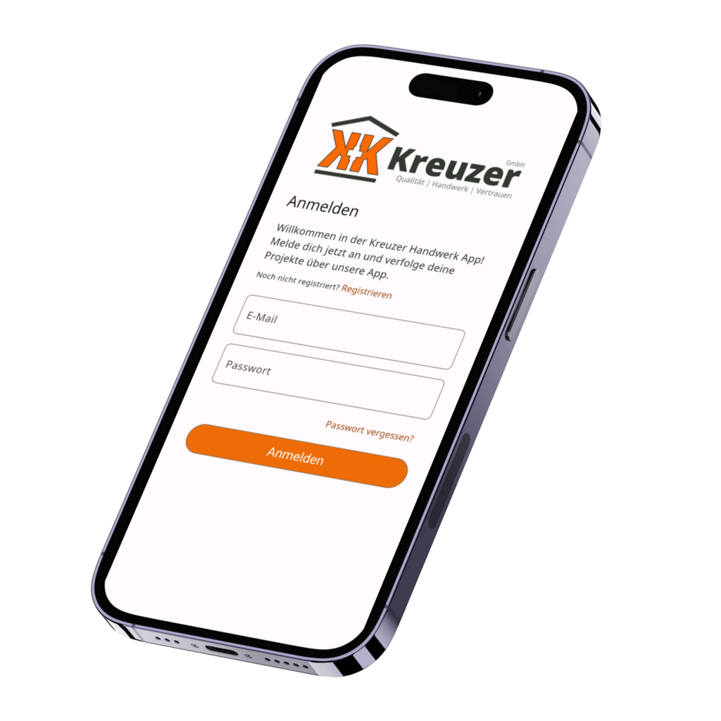 Kreuzer App Mockup Kreuzer_Handwerk_ Bielefeld Steinhagen